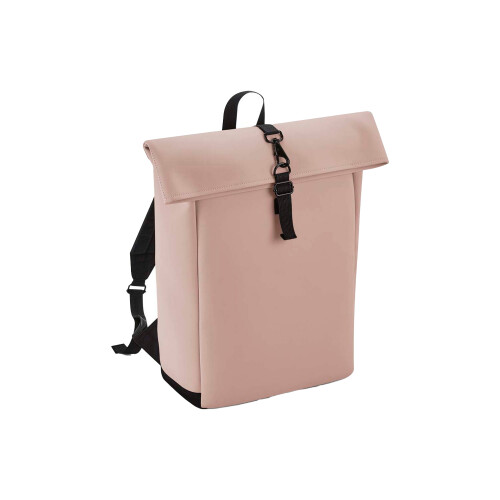 BagBase (One Size, Nude Pink) Bagbase Roll Top PU Backpack