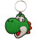 Super Mario Super Mario Rubber Yoshi Keyring 1