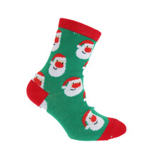 (4-6 UK Child, Green Santa) FLOSO Childrens/Kids Christmas Socks