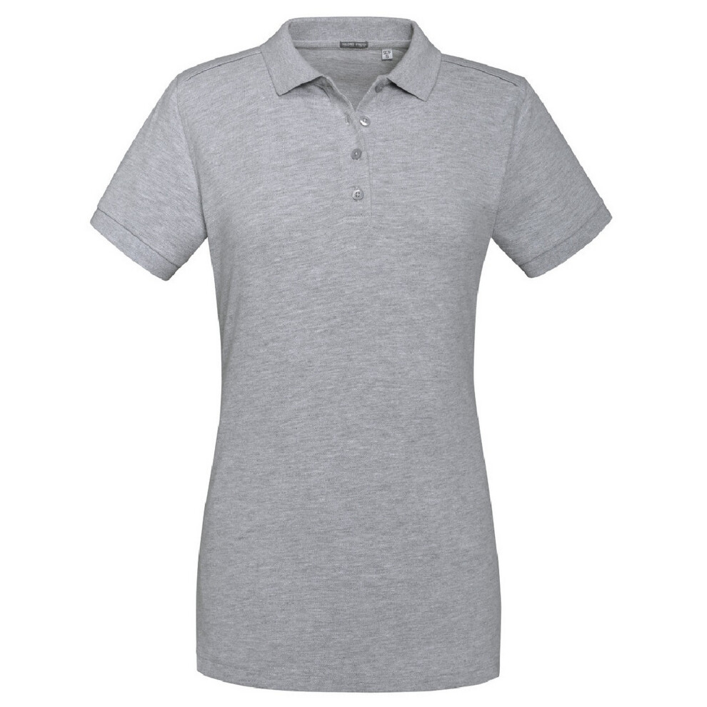 Russell (S, Light Oxford) Womens/Ladies Tailored Stretch Polo Multicoloured