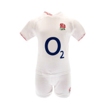 (9-12 Months, White) England RFU Children/Kids T Shirt And Shorts Set
