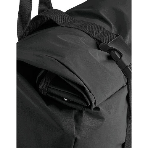 BagBase (One Size, Black/Reflective) Bagbase Reflective Roll Top Backpack 2