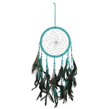 (One Size, Turquoise) Something Different Peacock Feather Dream Catcher