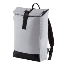 (One Size, Silver Reflective) Bagbase Reflective Roll Top Backpack