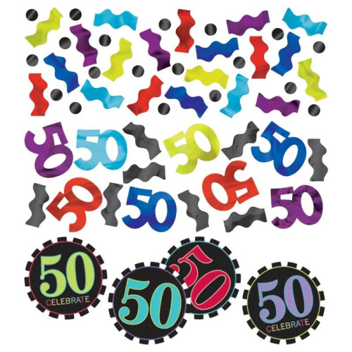 Amscan Mixed 50th Birthday Confetti