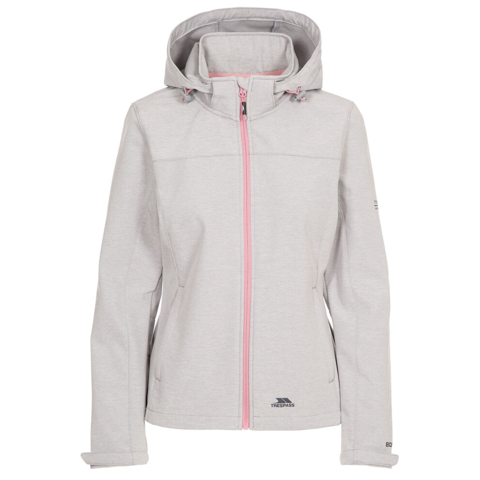 Trespass Womens/Ladies Leah Waterproof Softshell Jacket - Platinum - Size 2XS - Image 2