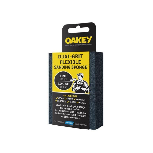 Oakey Dual-grit Flexible Sanding Sponge