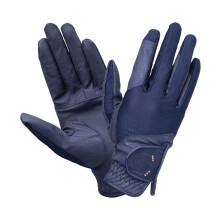 (L, Navy) Coldstream Childrens/Kids Next Generation Blakelaw Diamante Riding Gloves