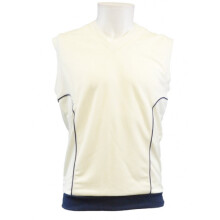 (S-M, Navy) Carta Sport Boys Contrast Trim Pullover Cricket Vest
