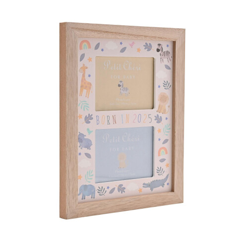Celebrations Petit Cheri Animal Double Frame - Born In 2025