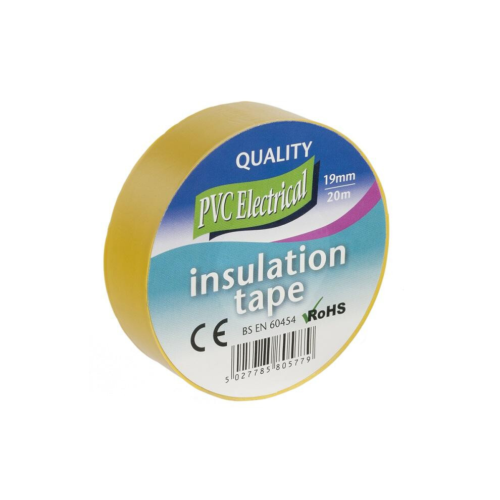 Electrical Pvc Insulation Tape Yellow 19Mm X 20M 5063750884073