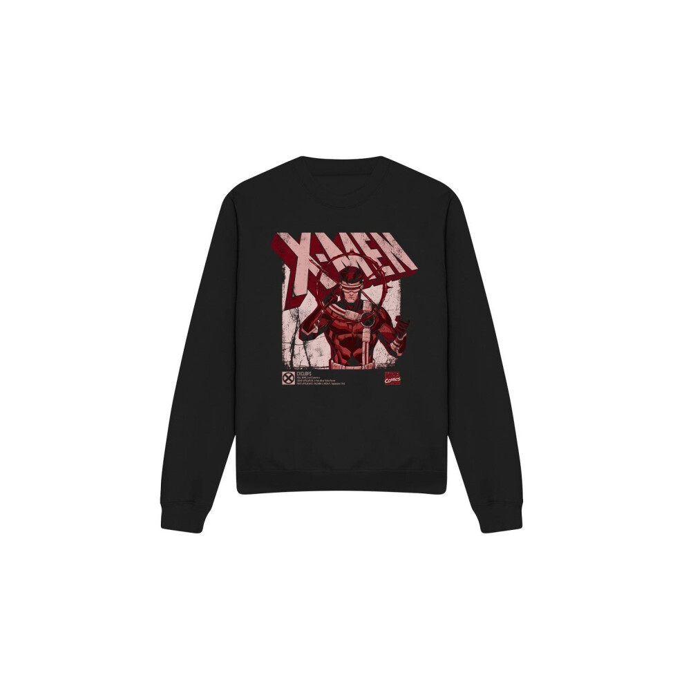 Marvel (M, Black) Unisex Adult X-Men Cyclops Infographic Sweatshirt