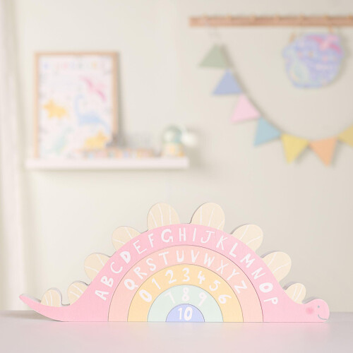 Celebrations Petit Cheri Dinosaur Plaque - Letters & Numbers 1