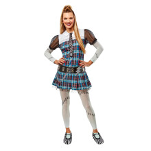 (6 UK - 8 UK, Blue/White/Black) Monster High Womens/Ladies Frankie Stein Costume