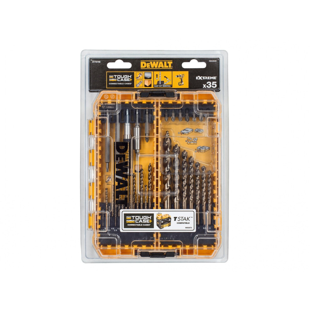 Dewalt Power Tools Dt70756 Mixed Drill & Bit Set, 35 Piece 5063750573151