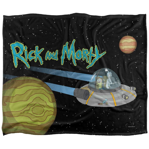 Rick And Morty Rick And Morty Silky Space Supersoft Blanket