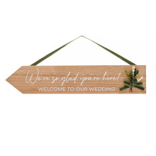 Celebrations Love Story Welcome To The Wedding Arrow Plaque