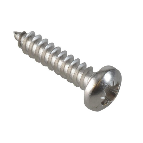 Forgefix Forgefix Self-tapping Screws, Pozi, Pan Head, A2 Stainless Steel