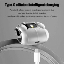Bone Conduction Open Ear Clip Wireless 5.5 Headphones LED Breathing Light Noise Canceling Earbuds for Music B