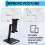 Support de Moniteur Portable Réglable, Support Pivotant à 360 , Support de Tablette Compatible avec Tablette, Support de Bureau à Pince A 6