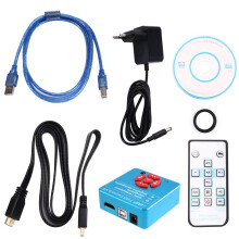 1080P 2K Tipo C 48MP Laboratório Industrial -Compatível USB TF Câmera Estéreo de Vídeo Digital Eletrônico Trinocular Lupa (UE)