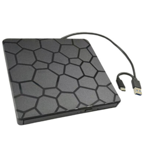 External DVD RW Drive USB 3.0 Type C 2 in 1 Interface DVD CD Writer Burner Reader Player Optical Drive for Laptop PC