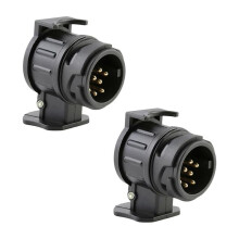 13 to 7 Pin Plug Adapter Trailer Connector 12V Towbar Towing Waterproof Plugs Socket Adapter Protects Connection 2pack