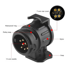 13 Naar 7-Pins Stekkeradapter Aanhangwagenconnector 12V Trekhaak Waterdichte Stekkers Stopcontactadapter Beschermt Verbinding 2-Pack