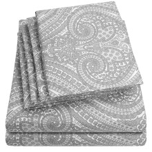 Cal King Size Bed Sheets - 6 Piece 1500 Supreme Collection Fine Brushed Microfiber Deep Pocket California King Sheet Set Bedding - 2 Extra Pillow Case