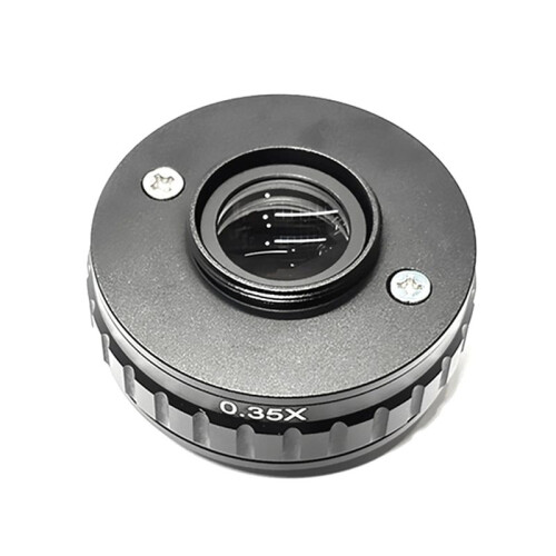 Microscope C Mount Adapters Lens 0.35X CCD for Trinocular Stereo Microscope Camera 38MM Interface Increased Field 2