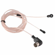 FM Broadcast Antenna 75 Ohm Dipole Indoor T Antenna Aerial Male F-Type Connector Transmitting FM Antenna High Quality Transparent Double Parallel Male