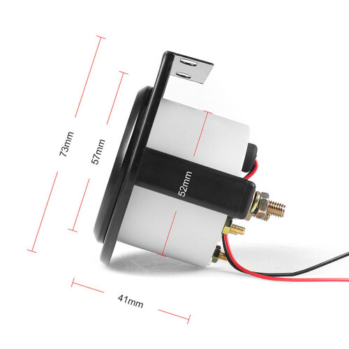 Ponteiro LED Branco de 2 Polegadas 52 mm 12 V, Medidor de Temperatura de Óleo de Carro com Sensor Preto 2