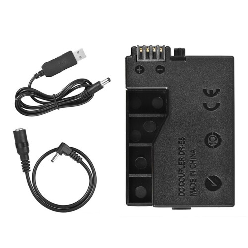 DR-E8 Dummy Battery with  Power Bank USB Adapter Cable Replacement for LP-E8 for   550D 650D 700D DSLR Cam