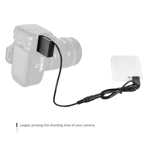 DR-E8 Dummy Battery with  Power Bank USB Adapter Cable Replacement for LP-E8 for   550D 650D 700D DSLR Cam 2