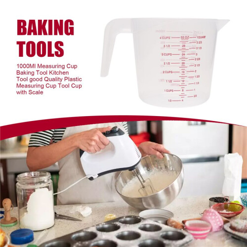1000Ml Measuring Cup Baking Tool Kitchen Tool High Quality Plastic Measuring Cup Tool Cup with Scale 1