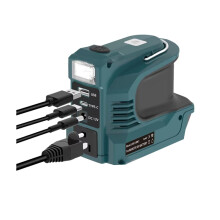 220V Inverter Power Station for 18V Battery 220W LED Outdoor Camping Adapter Power Supply Tool EU Plug