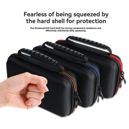 Game Console Hard Shell Carrying Case for 3DS XL 3DS Game Card Accessories Protective Storage Bag  & Black 2