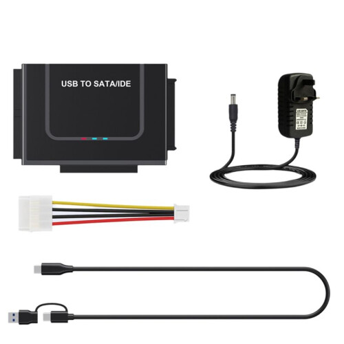 USB to /IDE Adapter  USB Hard Drive Cable Adapter for 2.5inch and 3.5inch  Solid State Disk UK Plug
