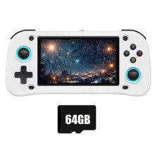 G28 Retro Handheld Video Game Console 64GB 4.3 Inch HD Screen Linux Game Player Supports 20+ Emulators White