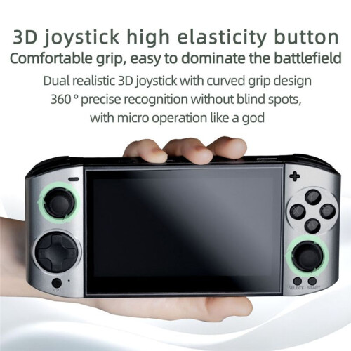 09 Ultra Retro Console de Videogame Portátil com Sistema Operacional Linux, Tela OLED de 5,1 Polegadas, Joystick 3D Compatível com Mais de 30 2