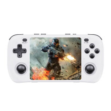H36S 3.5 Inch Pocket Handheld Game Console 64G for PSP/PS1//SNES/NES Emulators Portable Video Gaming Players White