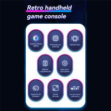 XF40H Retro Handheld Game Console 128G 4.0In IPS Screen Linux Support WiFi RGB 3D Joystick Portable Pocket Game Player C