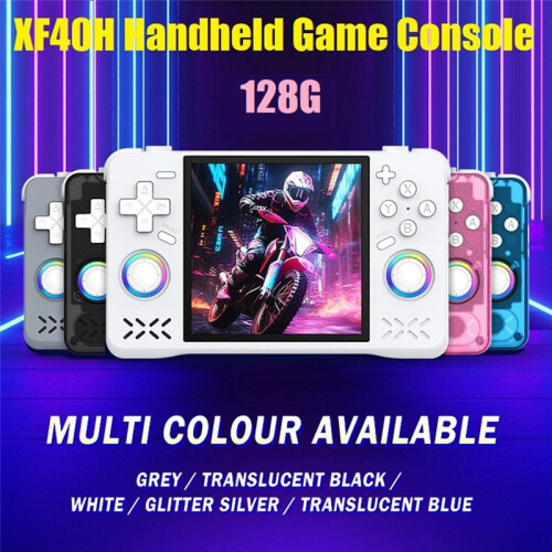 XF40H Retro Handheld Game Console 128G 4.0In IPS Screen Linux Support WiFi RGB 3D Joystick Portable Pocket Game Player E 1