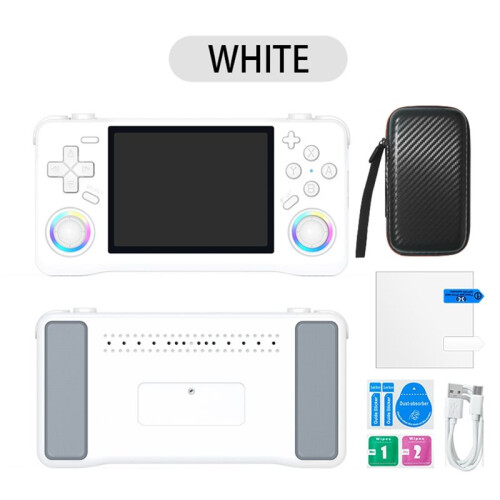 XF35H Console de Videogame Portátil Retrô com 64 GB de RAM e Jogos Pré-Carregados, Tela IPS de 3,5 Polegadas, WiFi, Linux, Pocket Player A 1