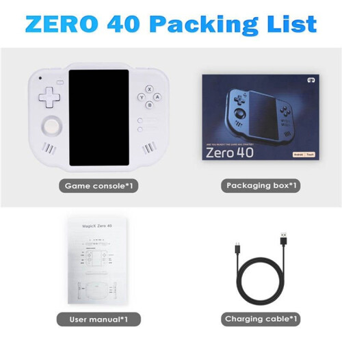 Zero 40 Vertical Retro Handheld Video Game Console 64G 4.0 Inch IPS Touch Screen for Android Portable Game Player B 2
