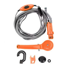 12V RV Caravan Shower with Pipe Pump Cigar Lighter Power Adapter Car Washer Outdoor Camping Travel Washing Nozzles