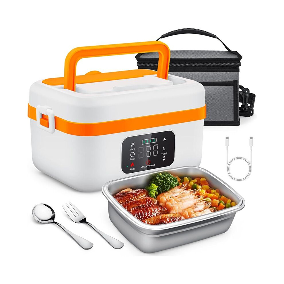 Cordless Electric Lunch Box,Self-Heating Food Warmer,Lunch Boxes With 1L Container,Rechargeable Heated Lunch Box Eu Plug 4711679272211
