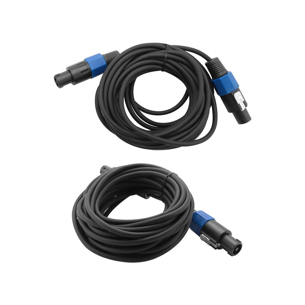 Photos - Cable (video, audio, USB) 2 Pack 25 Ft Male Speakon to Speakon Cables, Professional 12 Gauge AWG Audio Cord DJ Speaker Cable Wire with Twist Lock