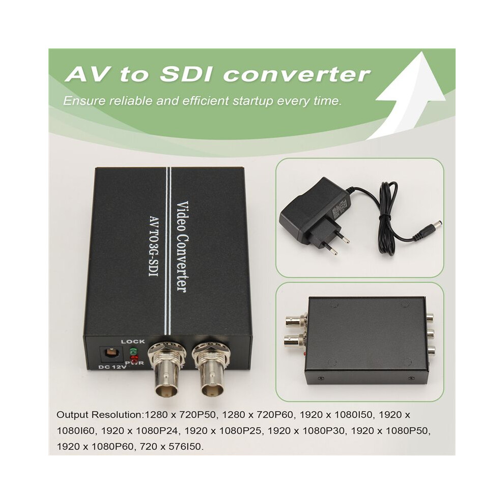 Av To Sdi Converter For Hd 3G Sdi Rca To Sdi Bnc Audio Video Adapter For Hdtv Monitor Eu Plug 6032216658519