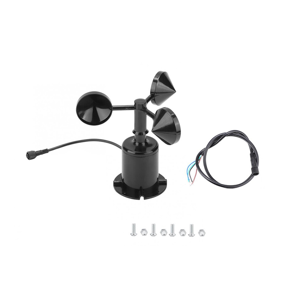 0-70M/S Wind Speed Sensor Environment Signal Output Pulse Type Three Cups Wind Speed Sensor Anemometer Dc5-30V 6033932660909
